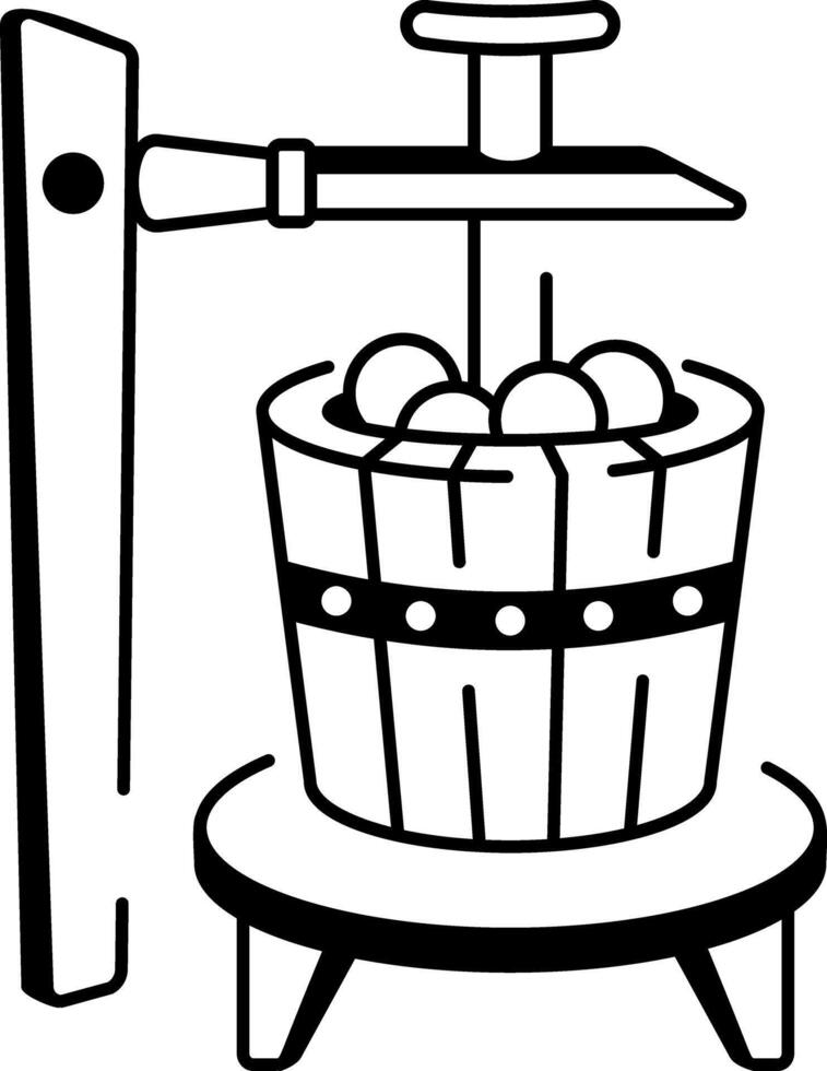 Fruit press icon in hand drawn style vector