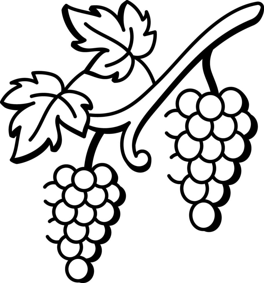 A doodle style icon of grapevine vector