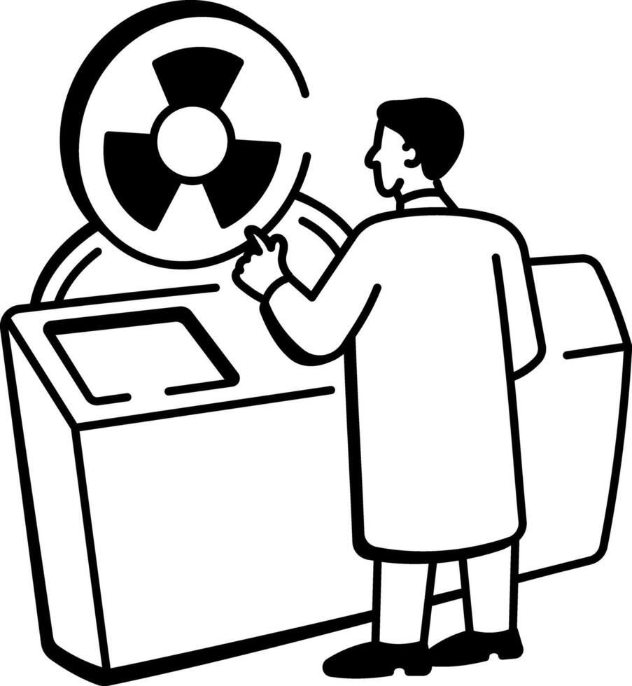 An icon showing a bio lab designed in sketchy style vector