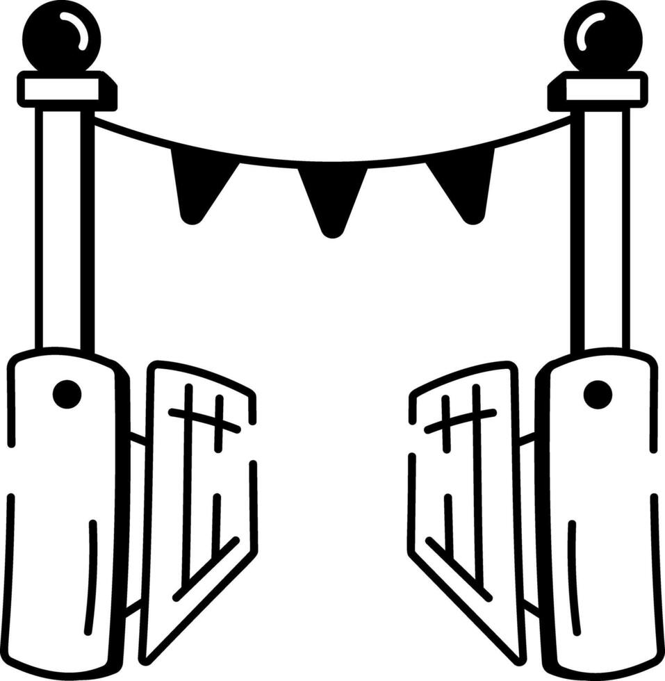An icon of party entrance designed in hand drawn style vector