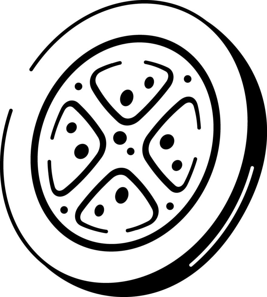 A doodle style icon illustrating the cell membrane structure vector