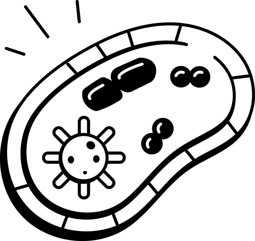 A hand drawn style icon depicting microbiology research equipment vector