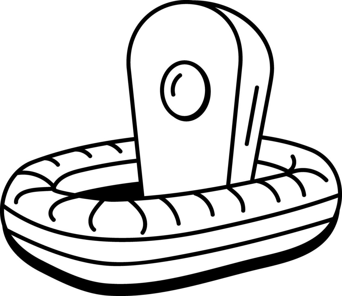 A hand drawn style icon depicting a party float decor vector