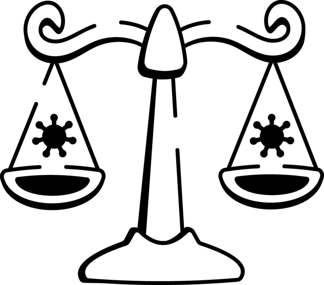 A hand drawn style icon showing hormonal change process vector