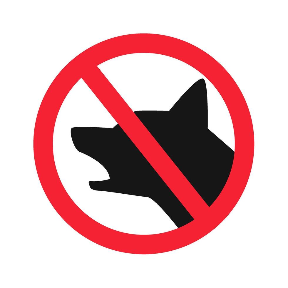 no dog allowed sign illustration vector