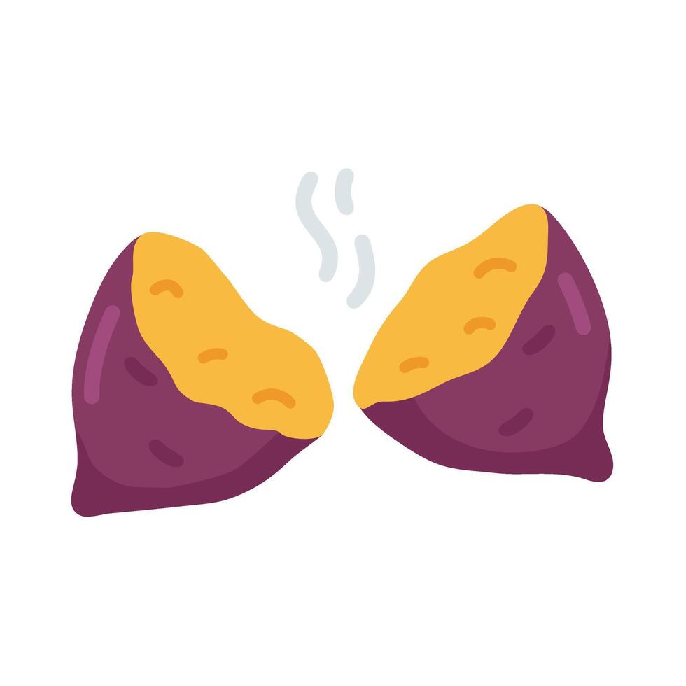 Ripe Japanese sweet potato vector