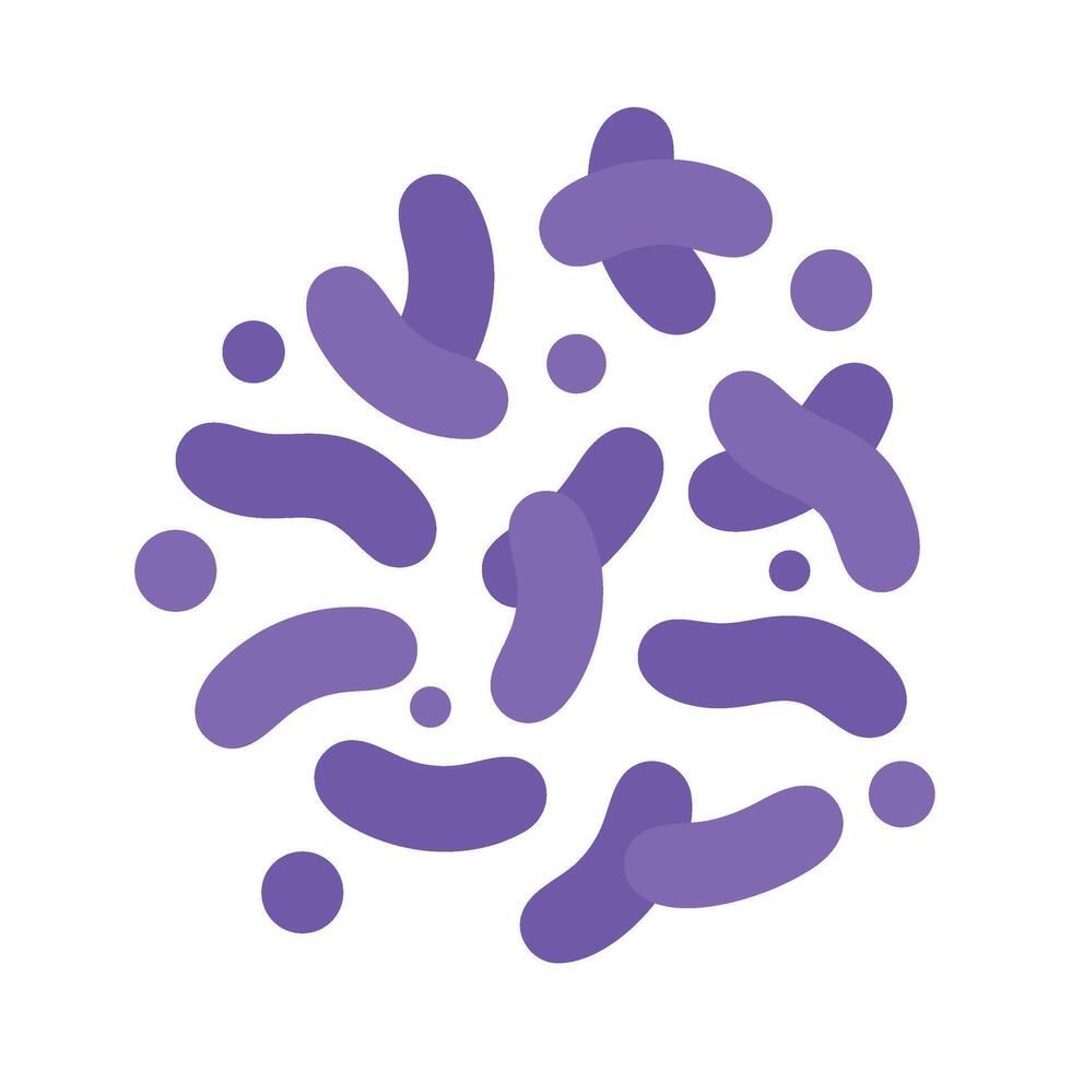 a purple bacteria is shown on a white background vector