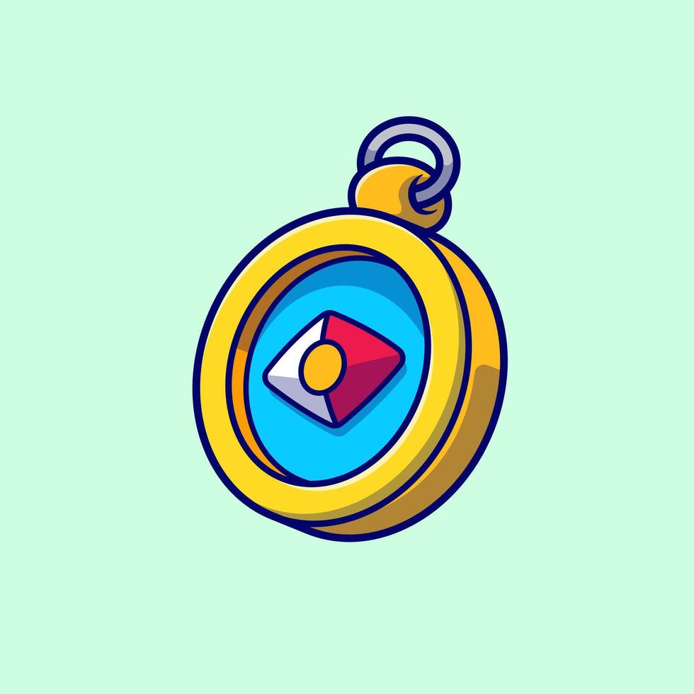 Compass Floating Cartoon vector