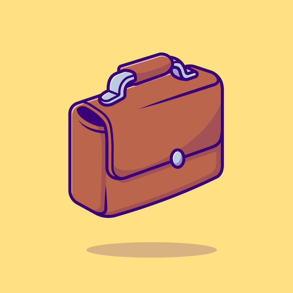 Suitcase Bag Floating Cartoon vector
