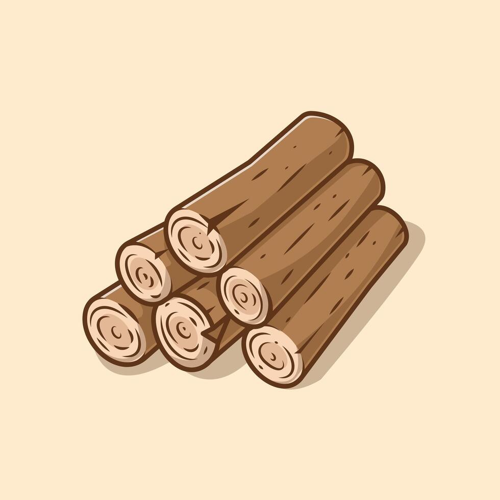 Wood Pile Cartoon vector