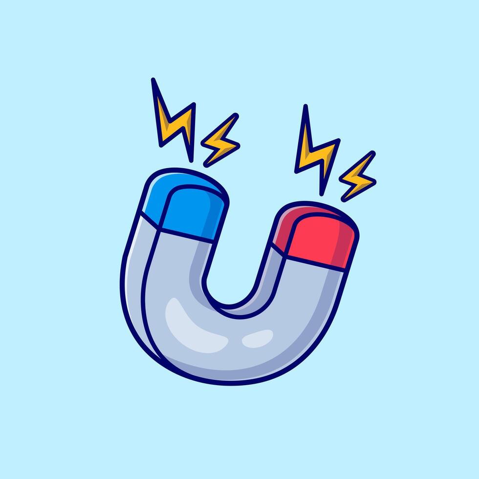 Magnet Floating Cartoon vector