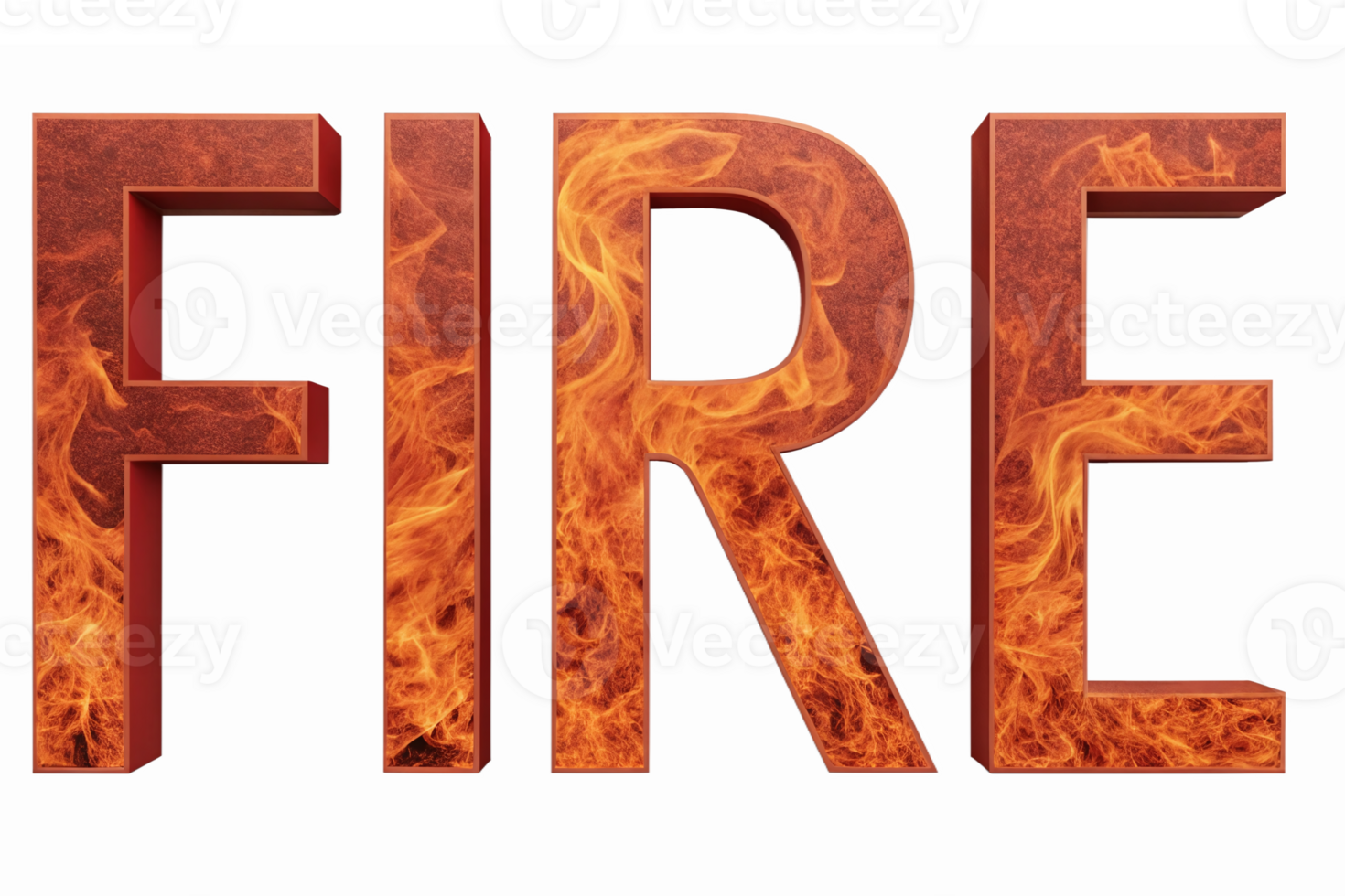 Fire Text Design with Flames for Bold Graphics and Creative Projects on Transparent Background png