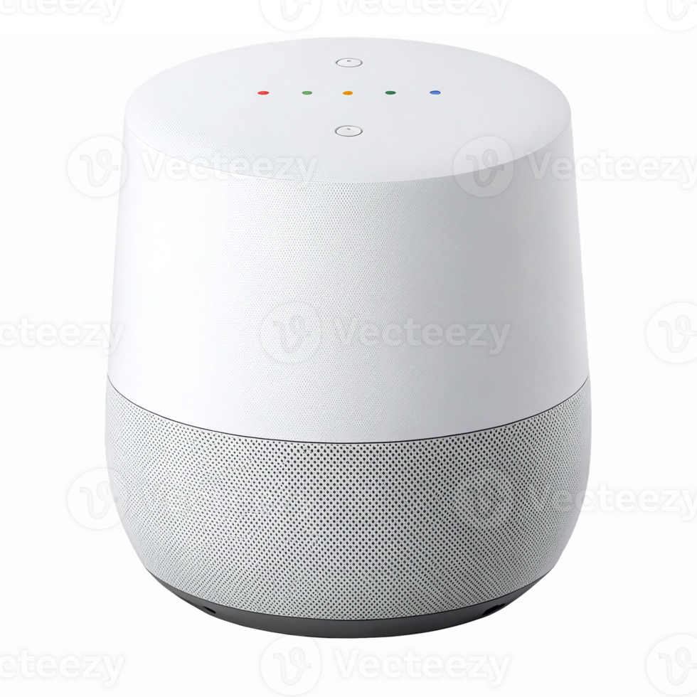 Smart Home Speaker with Voice Assistant Technology in Minimalist Design for Modern Living Spaces png