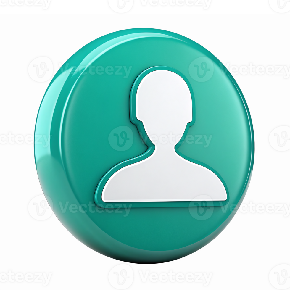User Profile in Green Circle with Transparent Background for Digital Interface Applications png