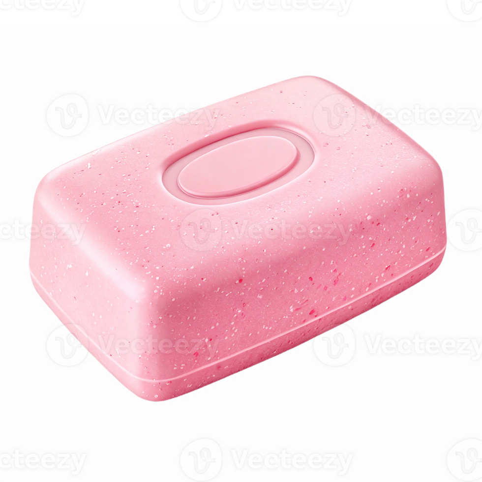 Bright Pink Soap Bar with Smooth Surface and Subtle Texture for Personal Care and Hygiene png