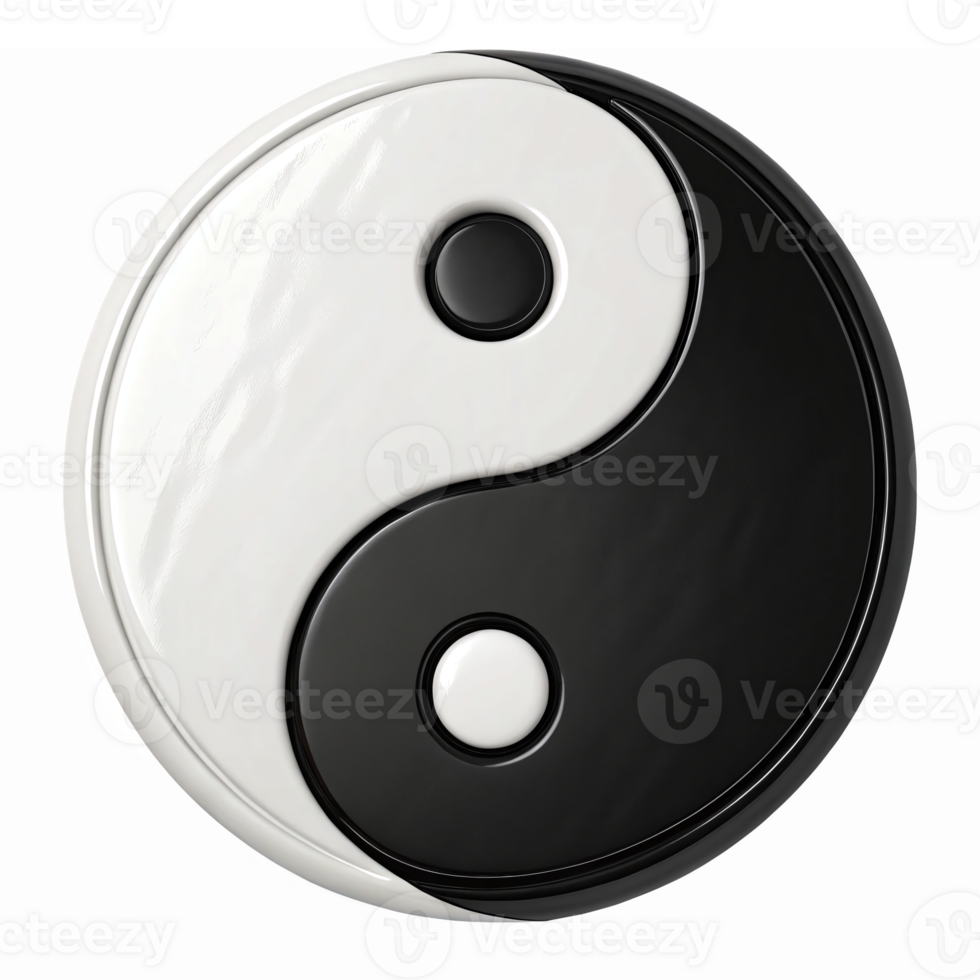 Yin Yang Symbol Concept Representing Balance Harmony Duality and Peace on Transparent Background png