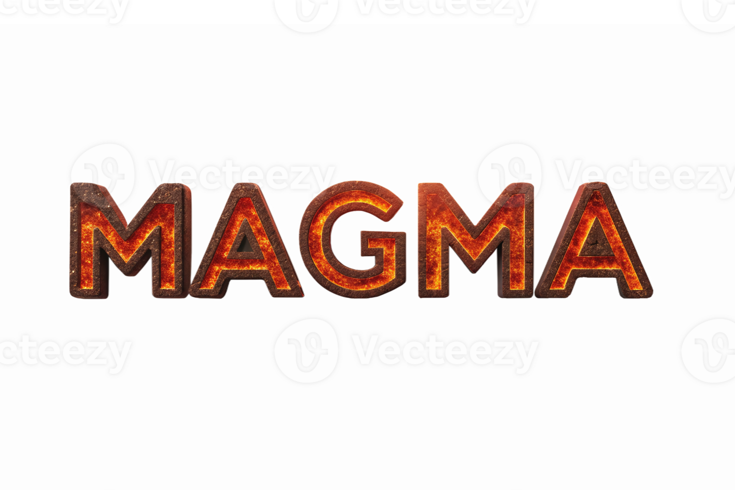 Vibrant Magma Text With Fiery Colors on Transparent Background for Dynamic Design Projects png