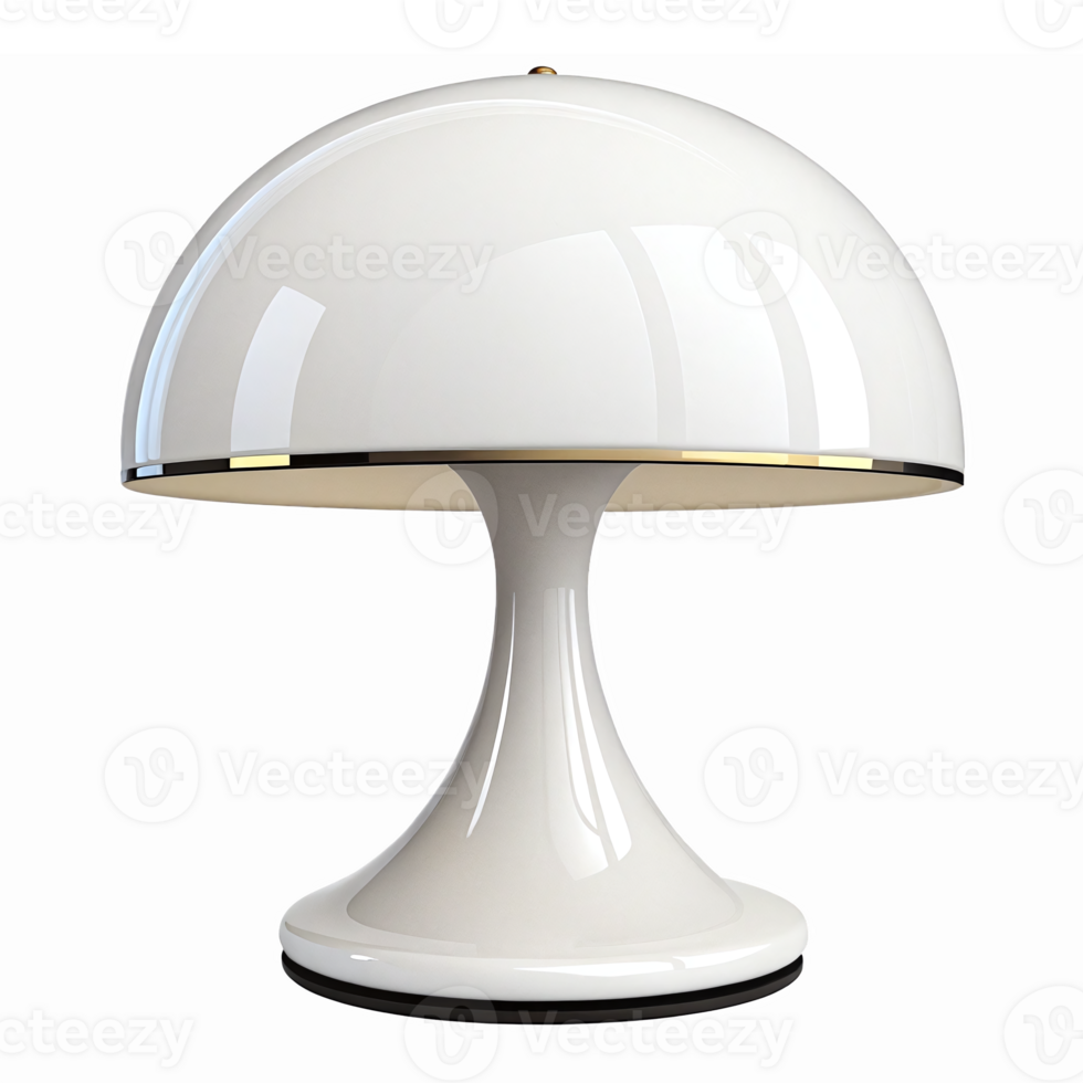 Modern Minimalist White Table Lamp with Elegant Design and Transparent Background png