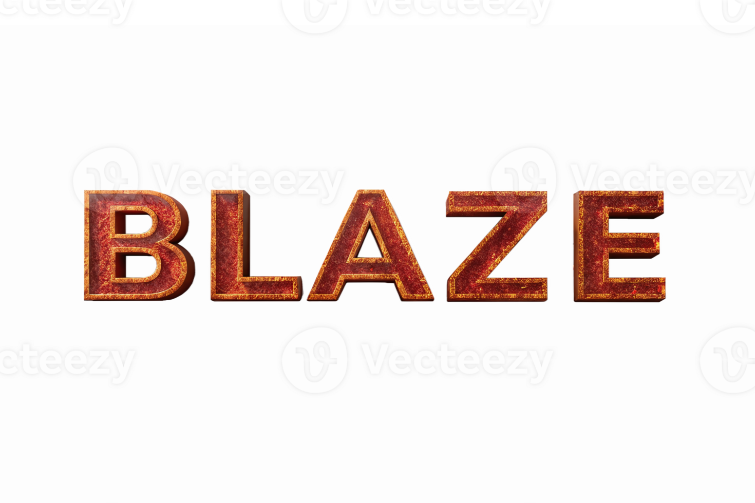 Bold Text Art with Burning Red and Orange Gradient for Dynamic Designs png