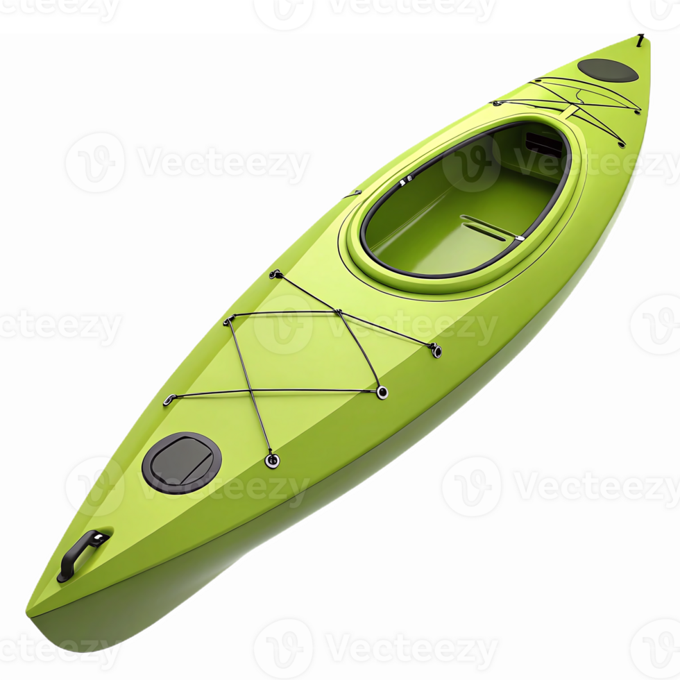 Bright Green Kayak with Storage and Sleek Design for Water Adventures and Recreation png