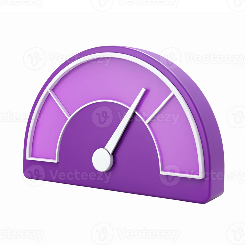 Purple Gauge Measure Indicator with Transparent Background for Data Visualization and Design png