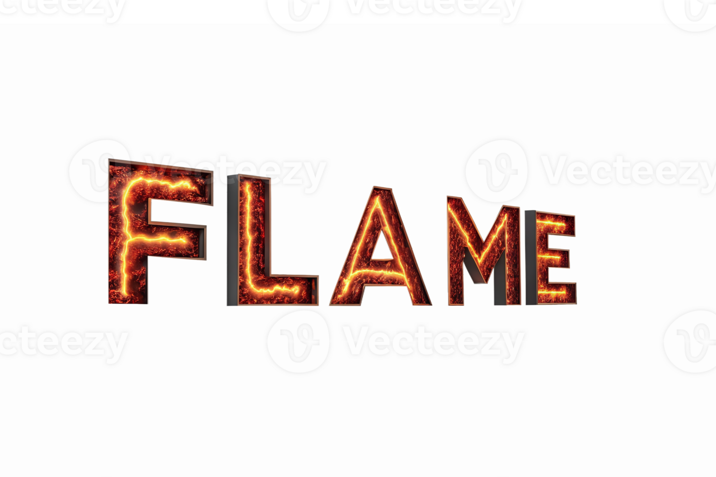 Flame Text Design in Fiery Colors with Transparent Background for Dynamic Graphic Applications png