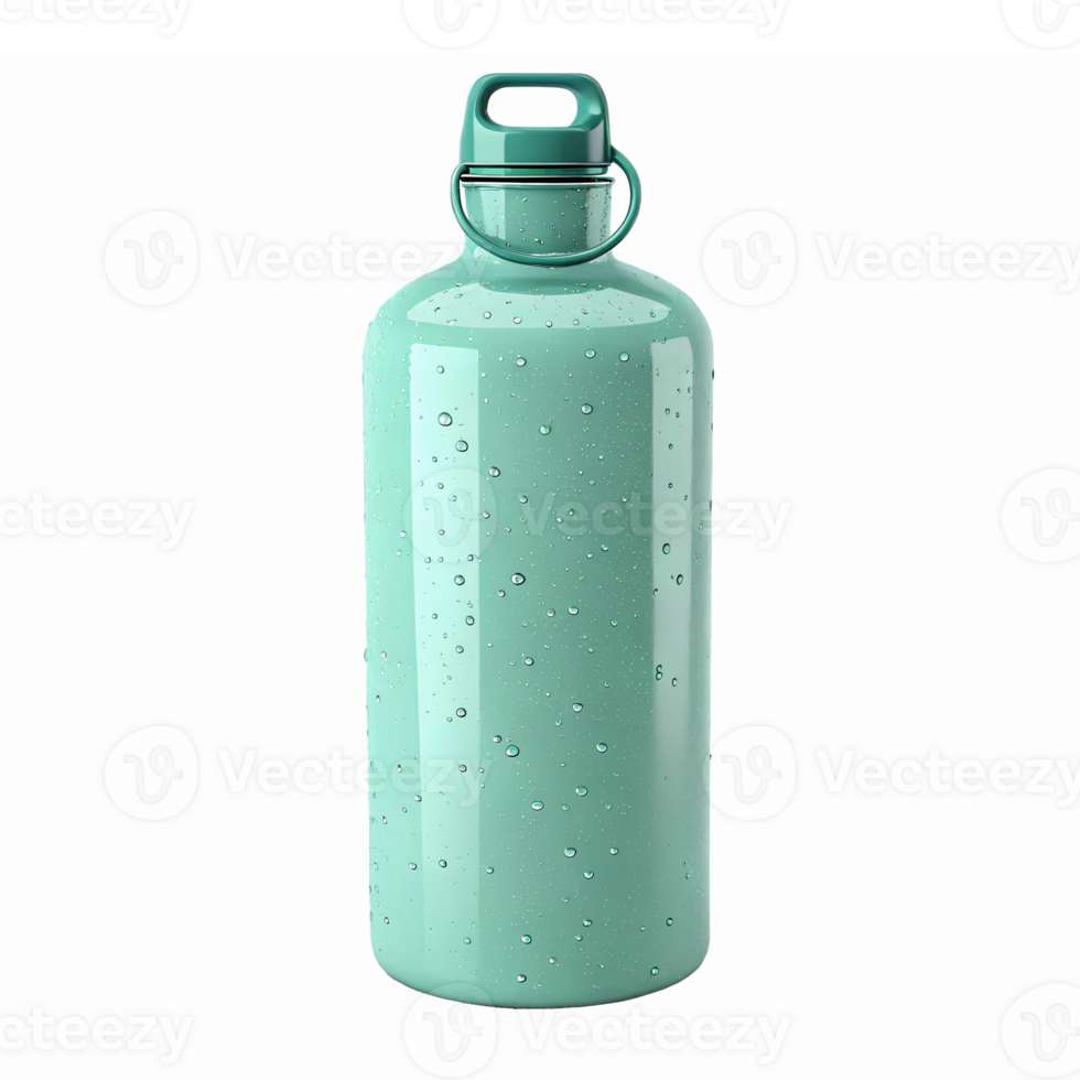Mint Green Metal Water Bottle with Drops for Hydration and Outdoor Activities png