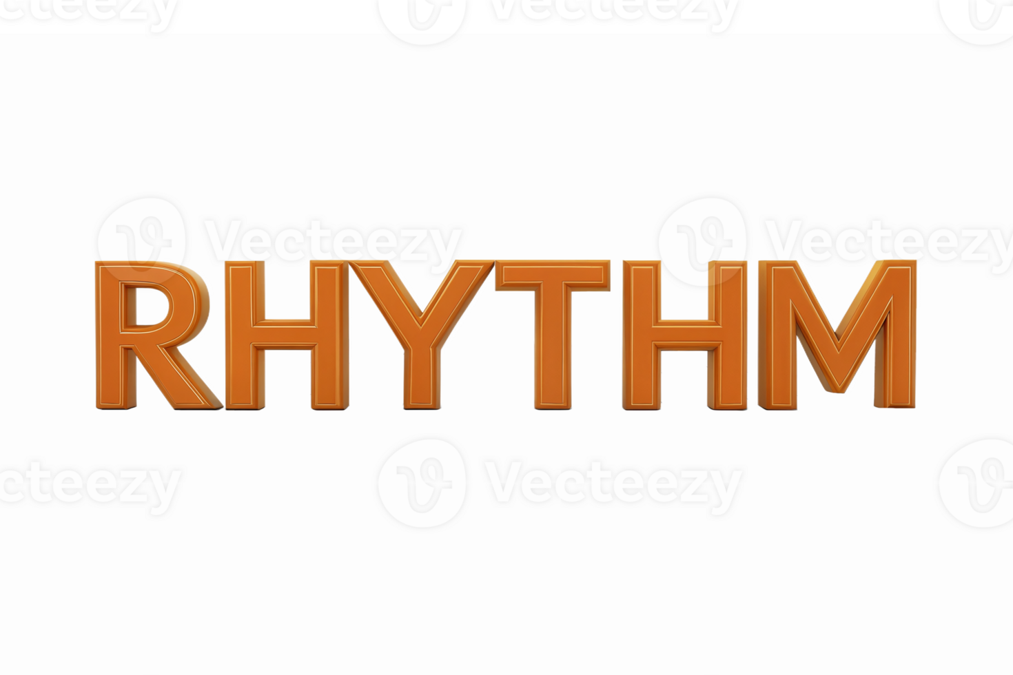 Dynamic 3D Rhythm Typography with Gradients for Music Events and Creative Projects png