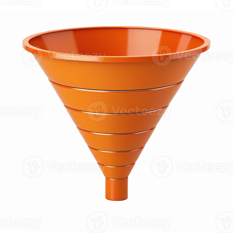 Orange Funnel for Kitchen and Garage Use with Transparent Background png