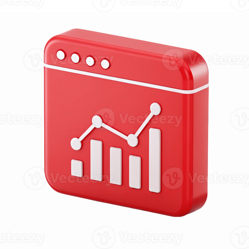 Red Data Analysis Featuring Bar Graph and Line Chart for Business Reporting and Analytics png