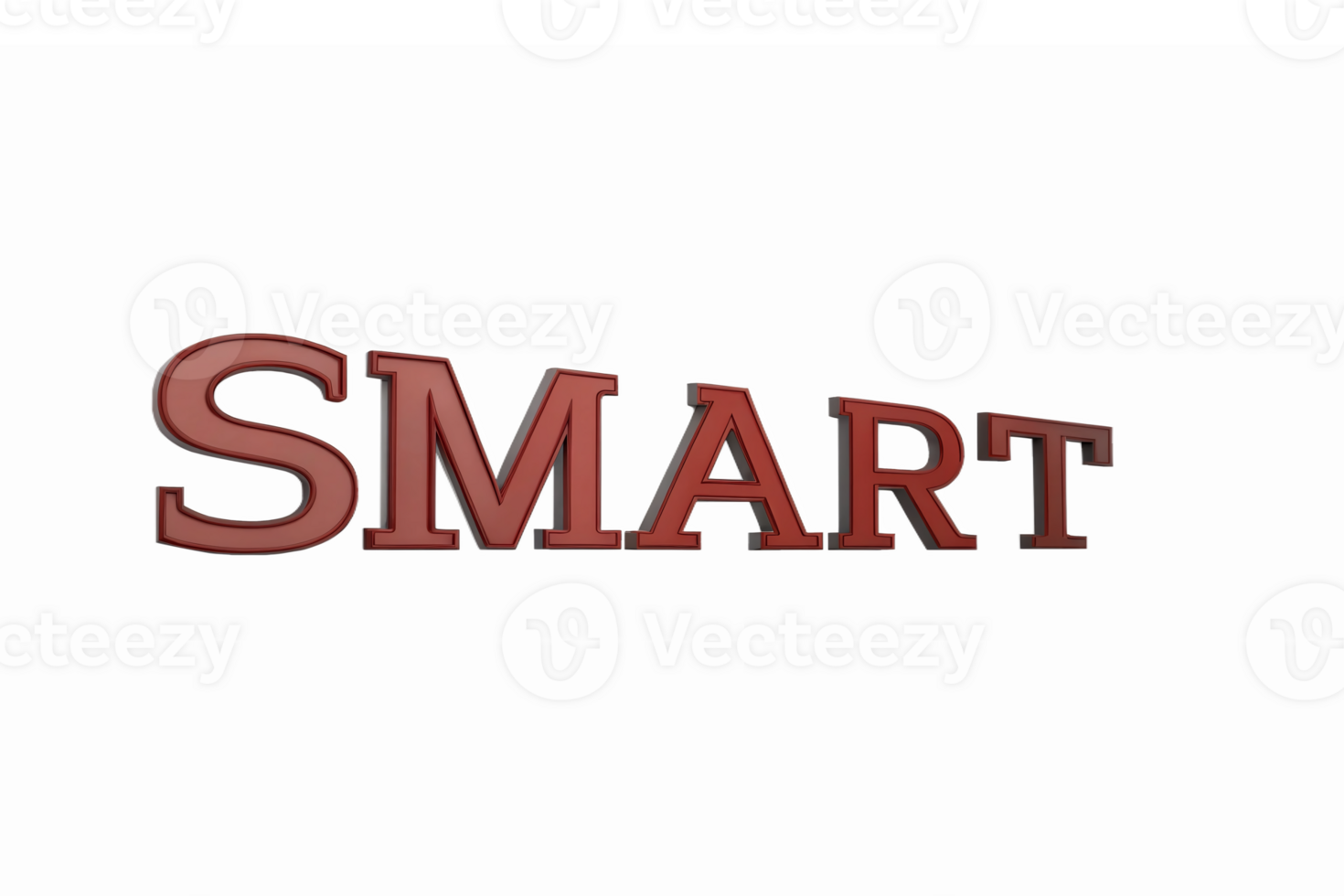 Stylish SMART Text Design with Modern Typography in Rich Brown Color Transparent Background png