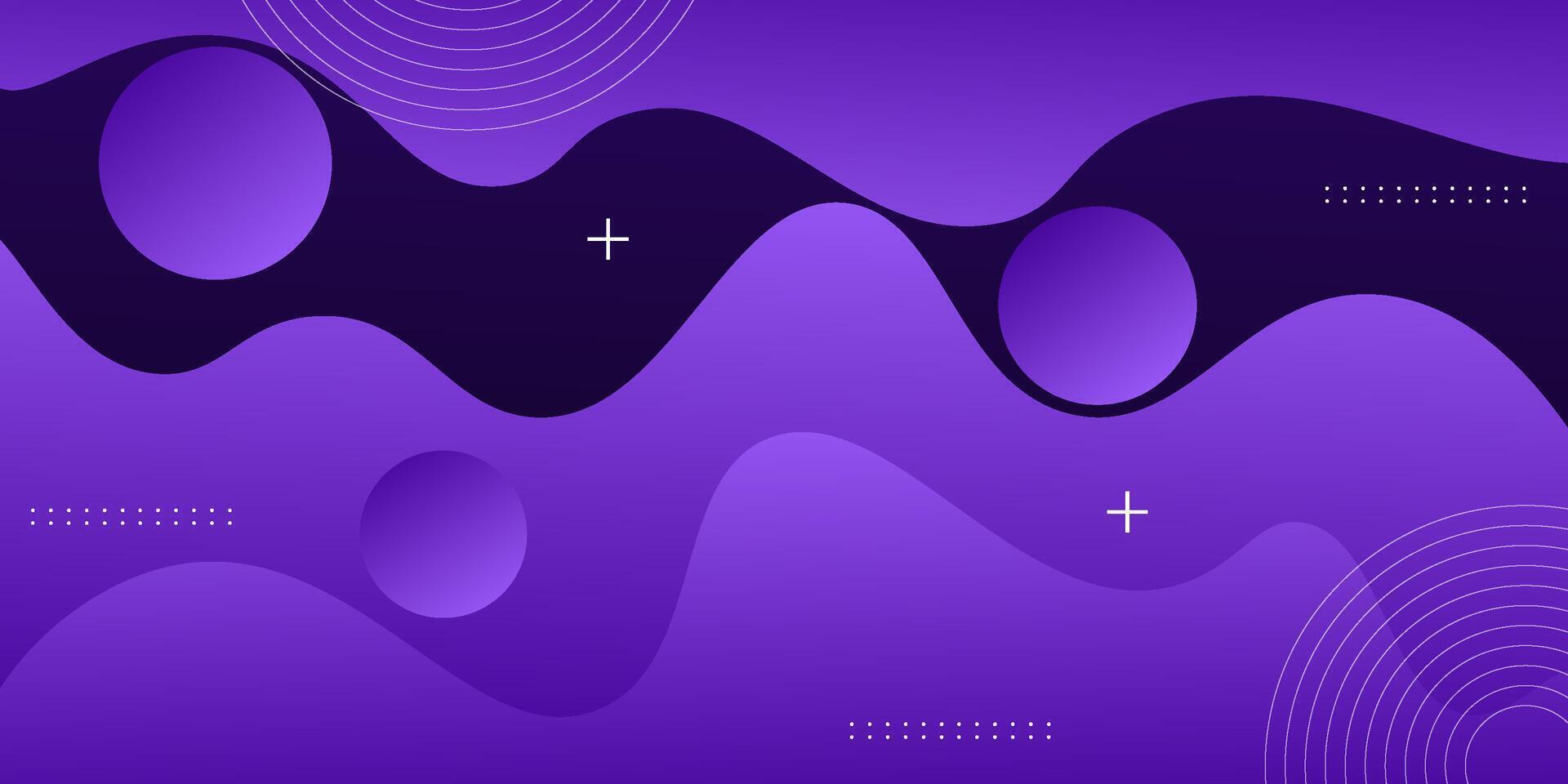 Abstract wavy purple luxury background template with circles. Futuristic background with strong pattern design. Eps10 vector