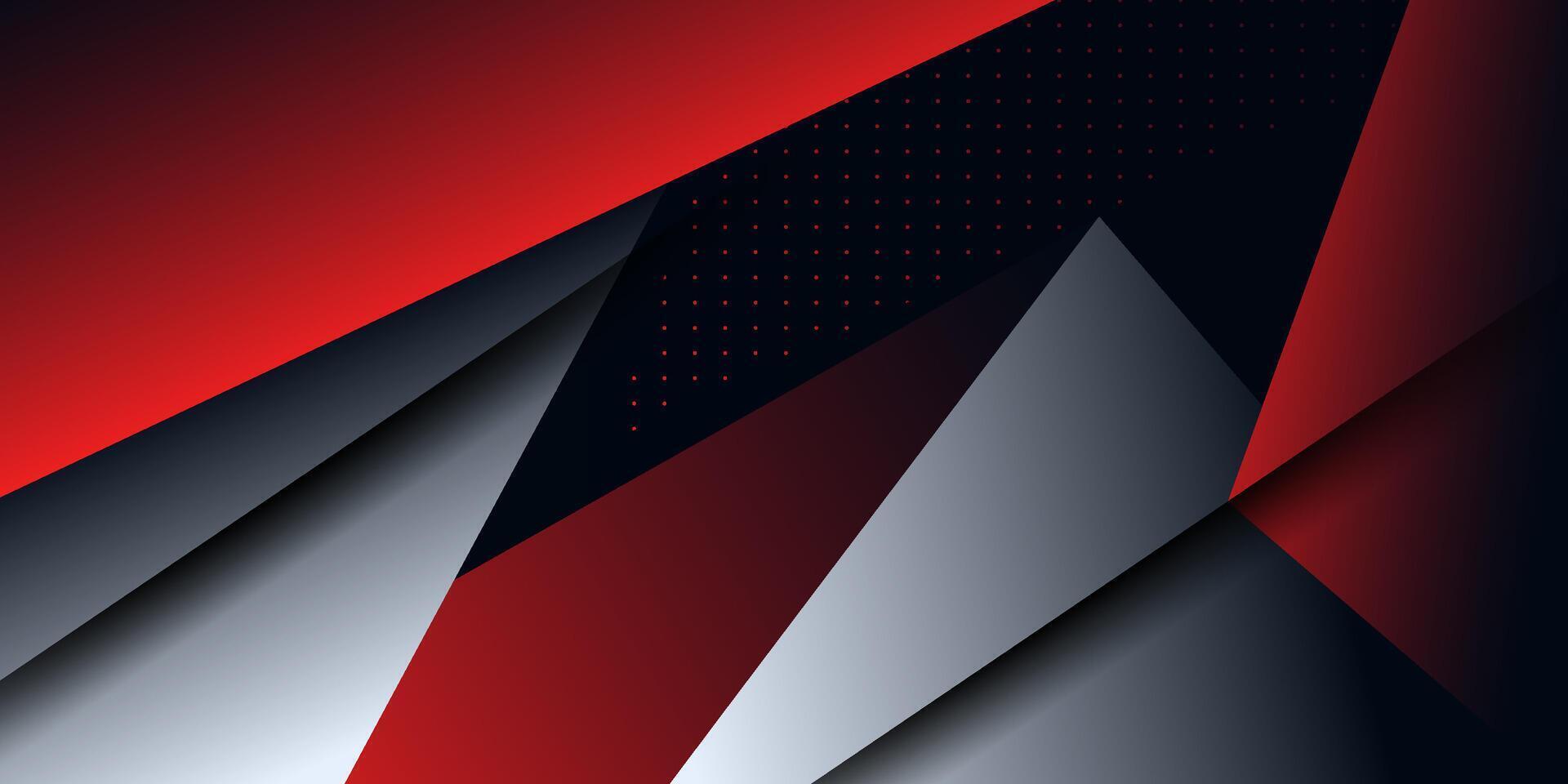 Red and gray checkered overlapping background. Simple paper cut with shadow pattern. Eps10 vector