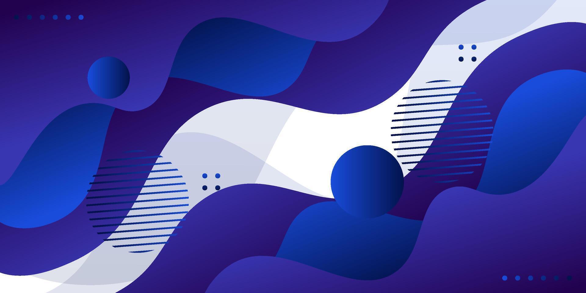 Modern abstract fluid background with blue wave design. vector