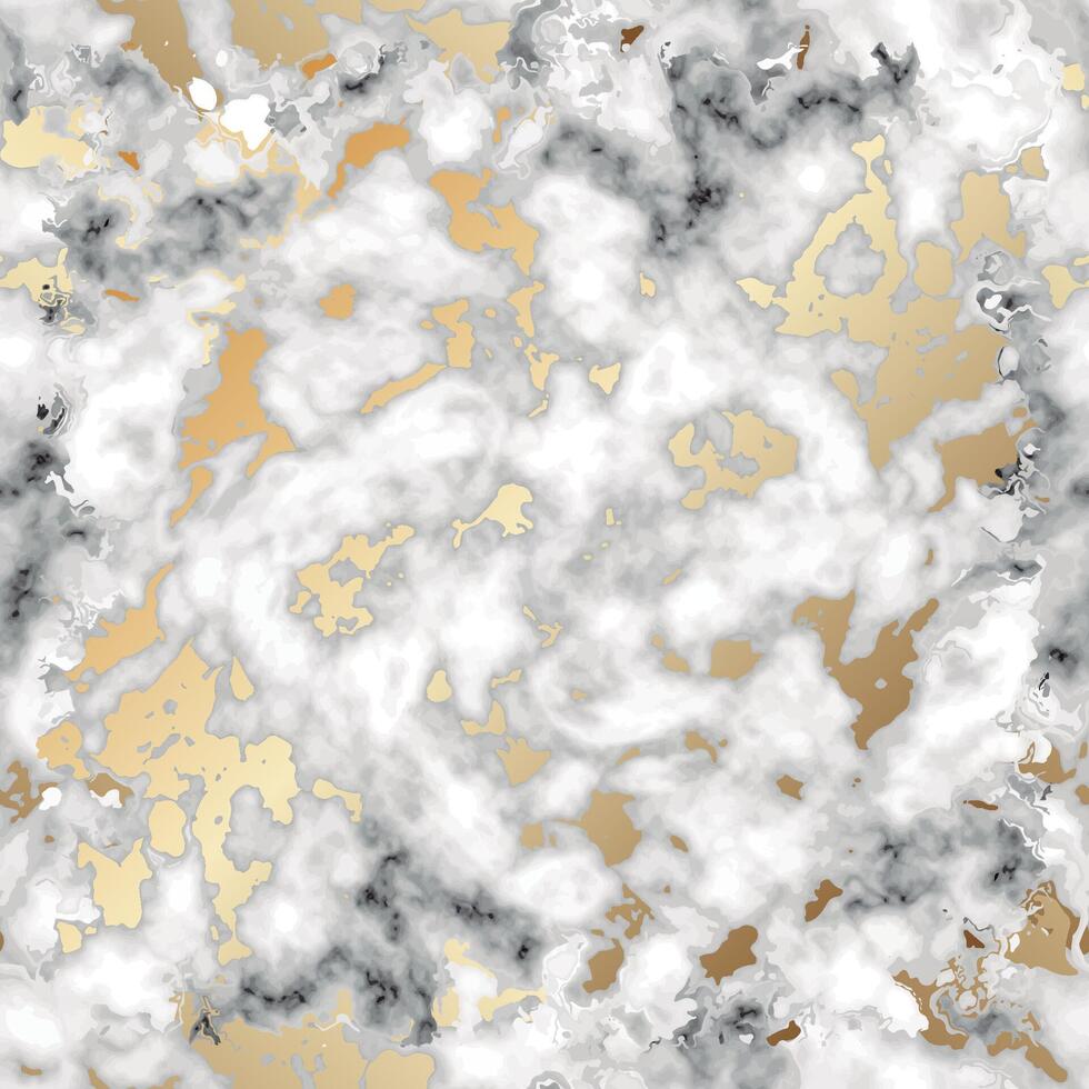 seamless pattern luxury marble texture background gold white vector