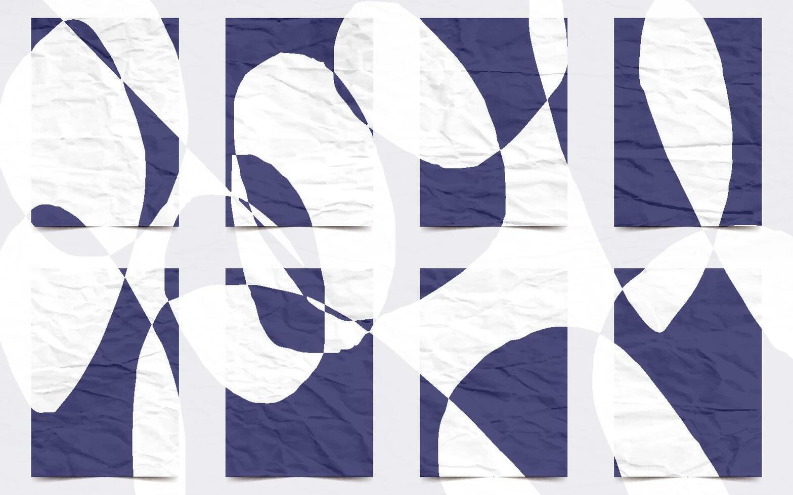abstract unique creased paper A4 papper covers collection vector