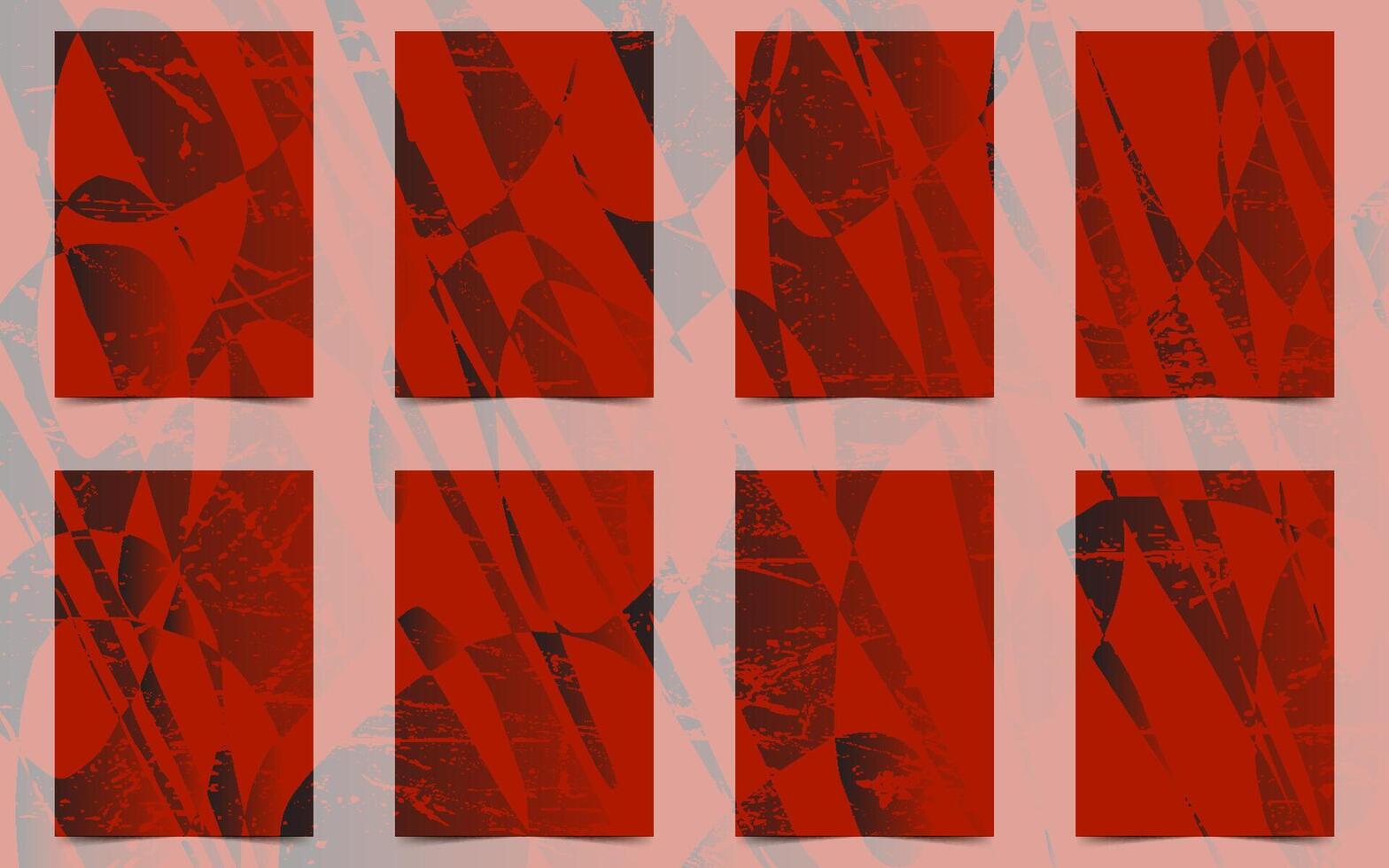 abstract unique grunge A4 papper shapes covers collection vector