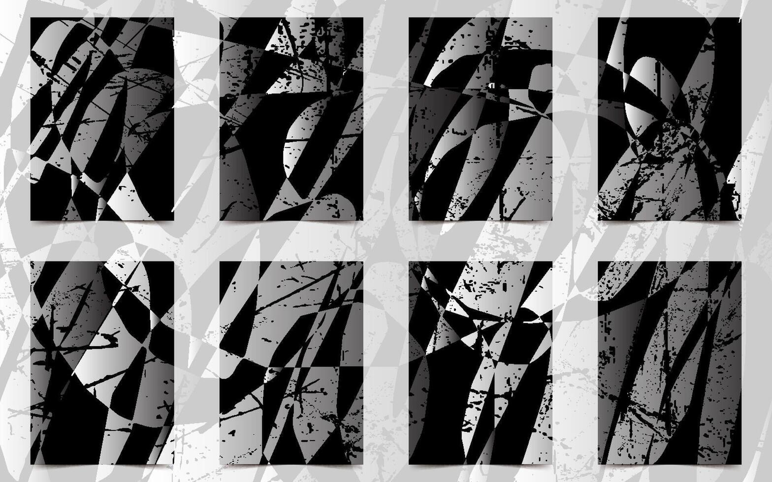 abstract unique A4 grunge papper covers collection vector