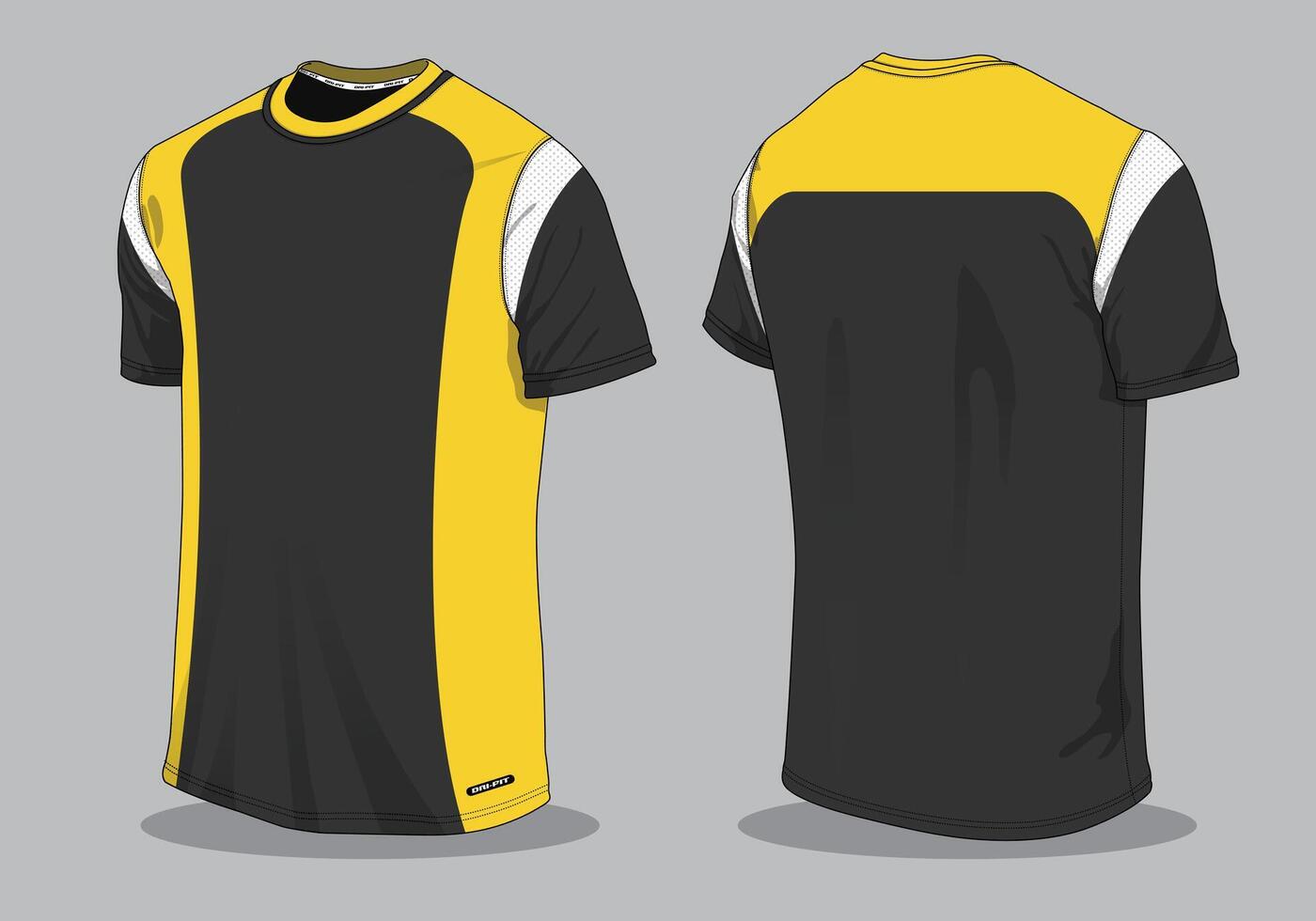 Sports apparel template design uniform with color yellow design vector