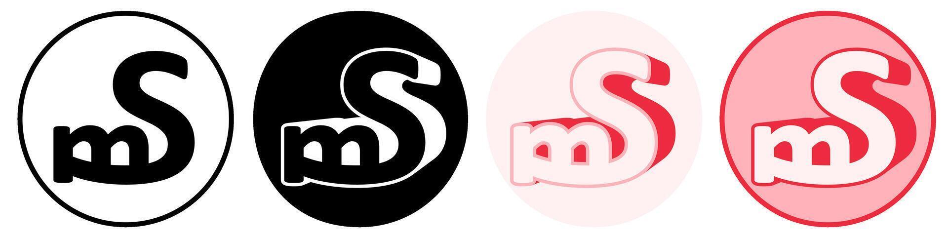 Set trendy Spesmilo Symbol icon currency pictogram illustration vector