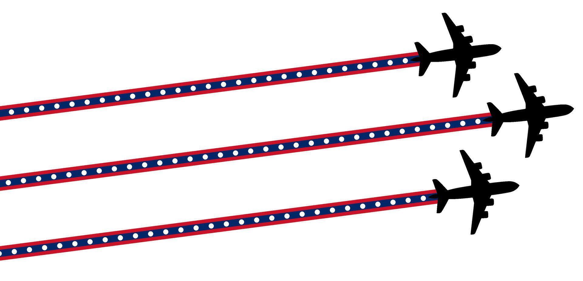 set Flying airplane with Laos flag icon. airshow celebration day symbol Template Illustration Design vector