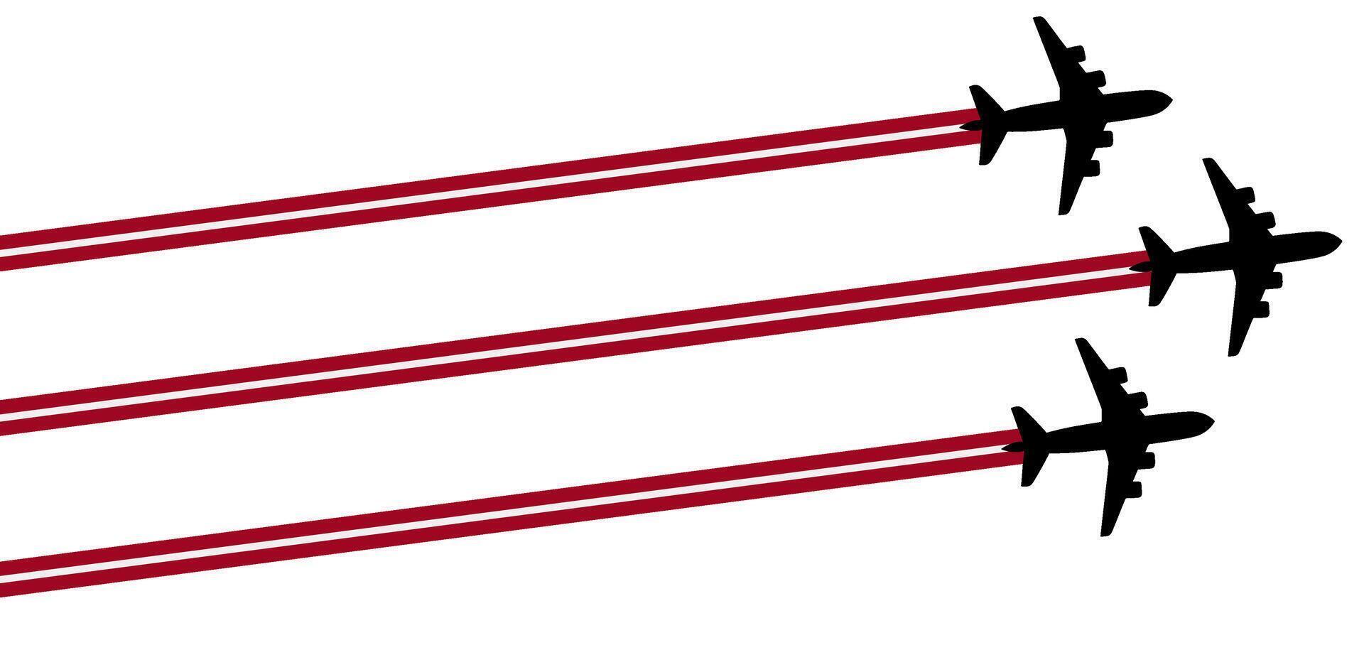 set Flying airplane with Latvia flag icon. airshow celebration day symbol Template Illustration Design vector