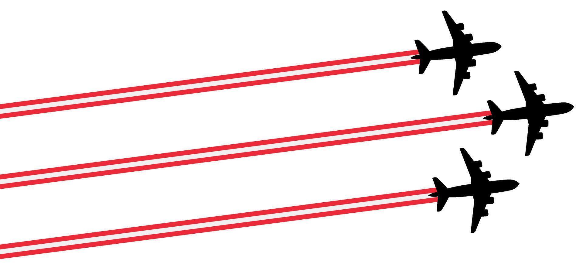 set Flying airplane with Austria flag icon. airshow celebration day symbol Template Illustration Design vector