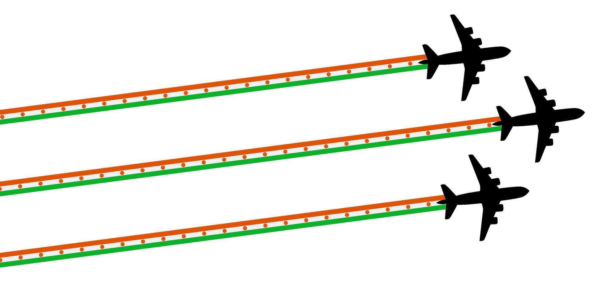 set Flying airplane with niger flag icon. airshow celebration day symbol Template Illustration Design vector