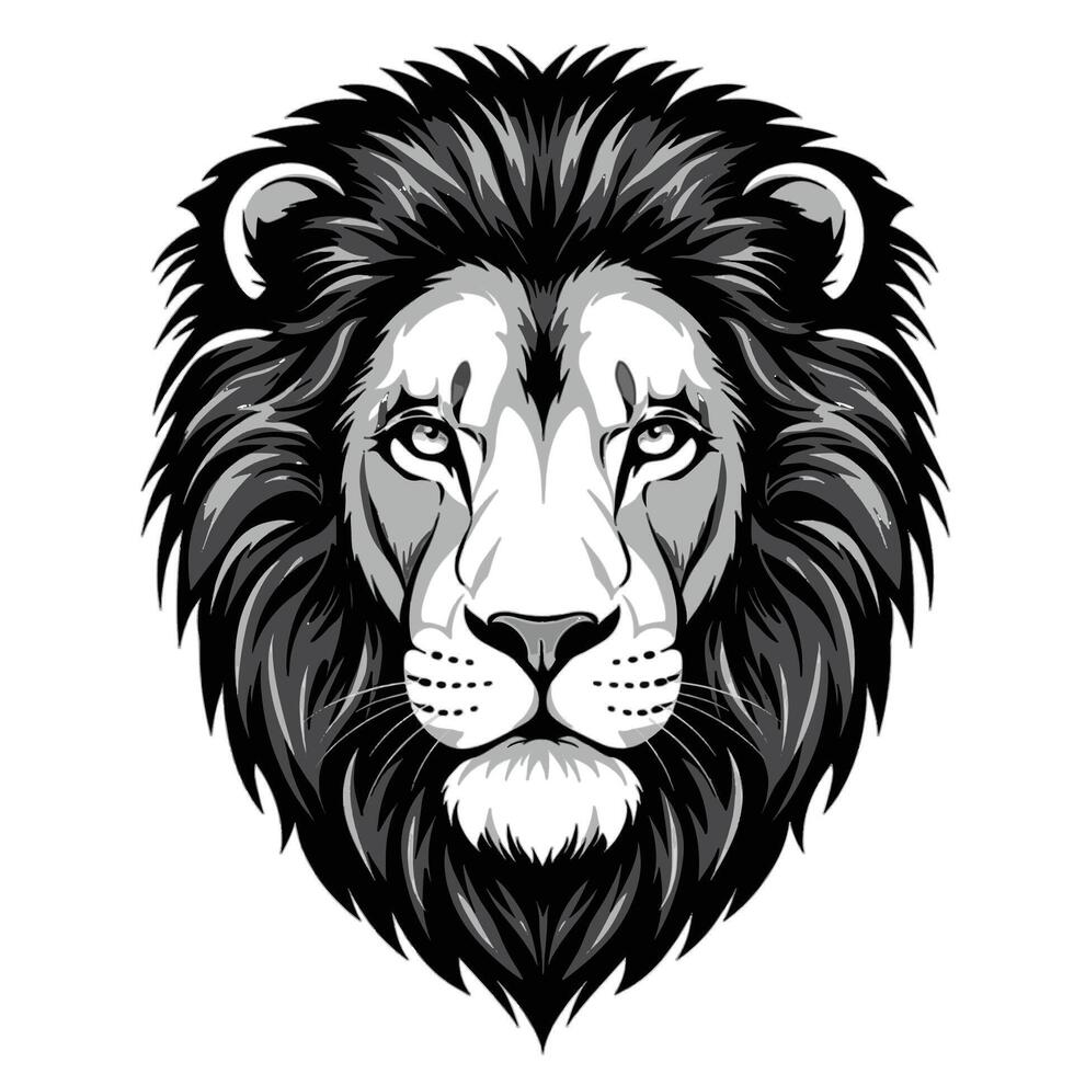 King of the Jungle Lion's Face in EPS Format vector