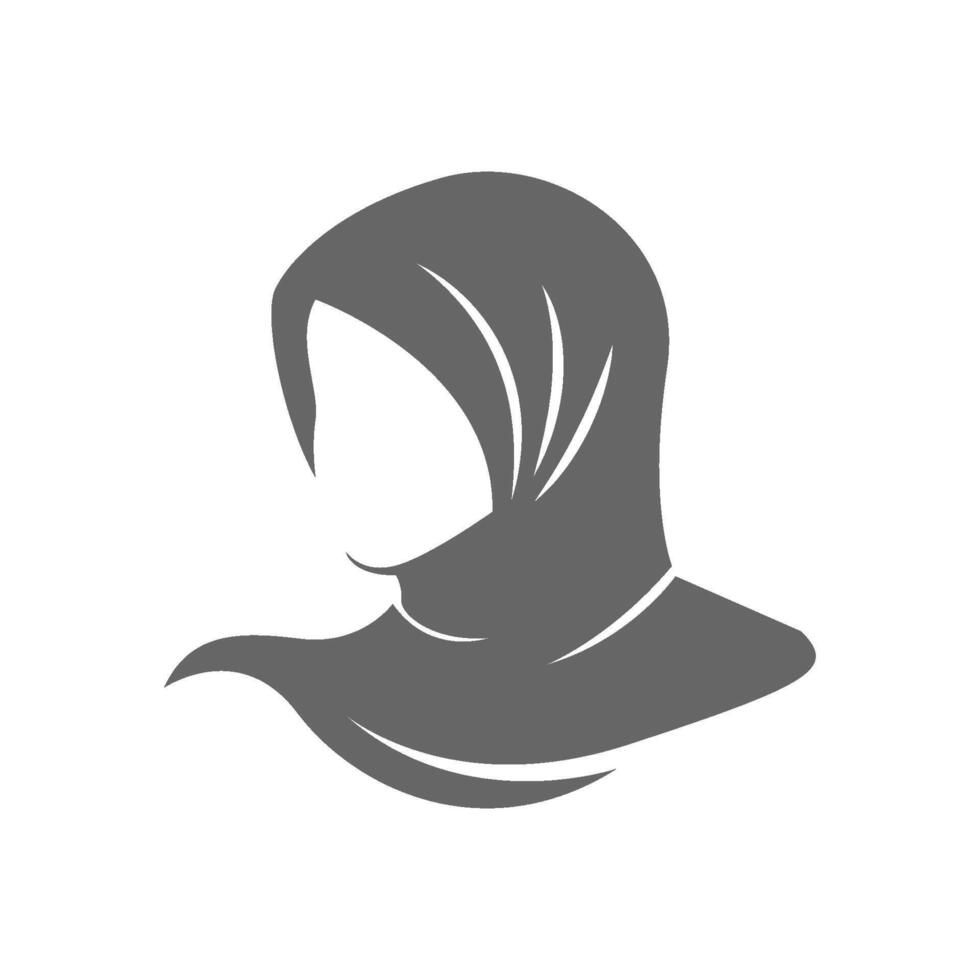 Hijab logo icon template vector