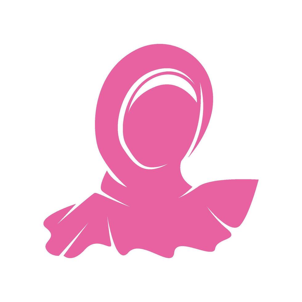 Hijab logo icon flat design vector