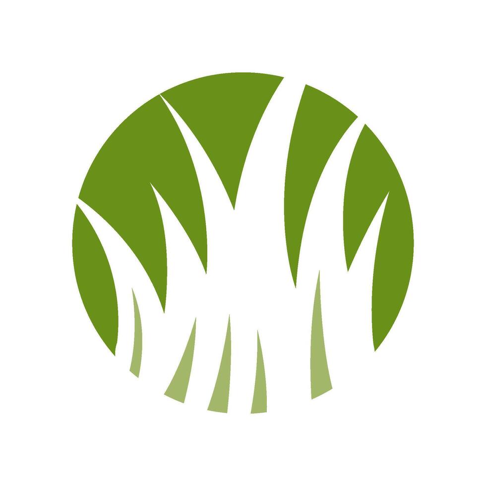 Grass logo icon flat design vector