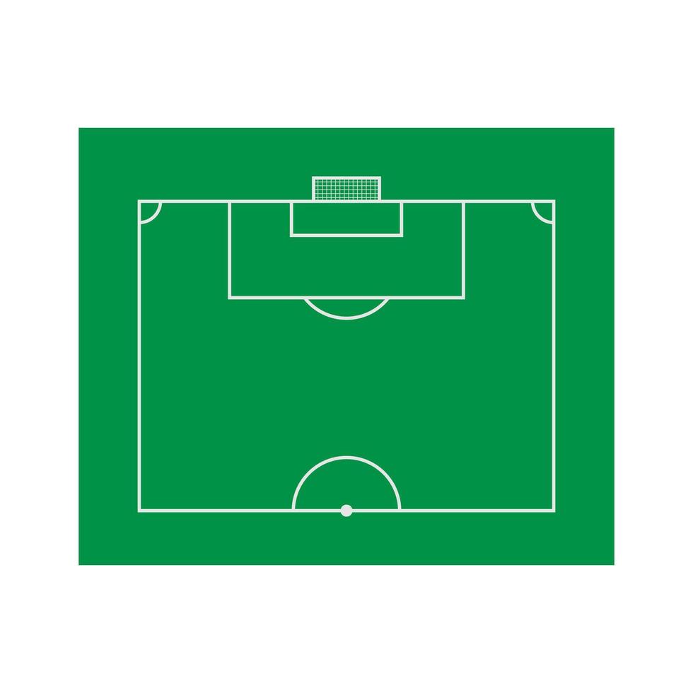 Football field set icon vector