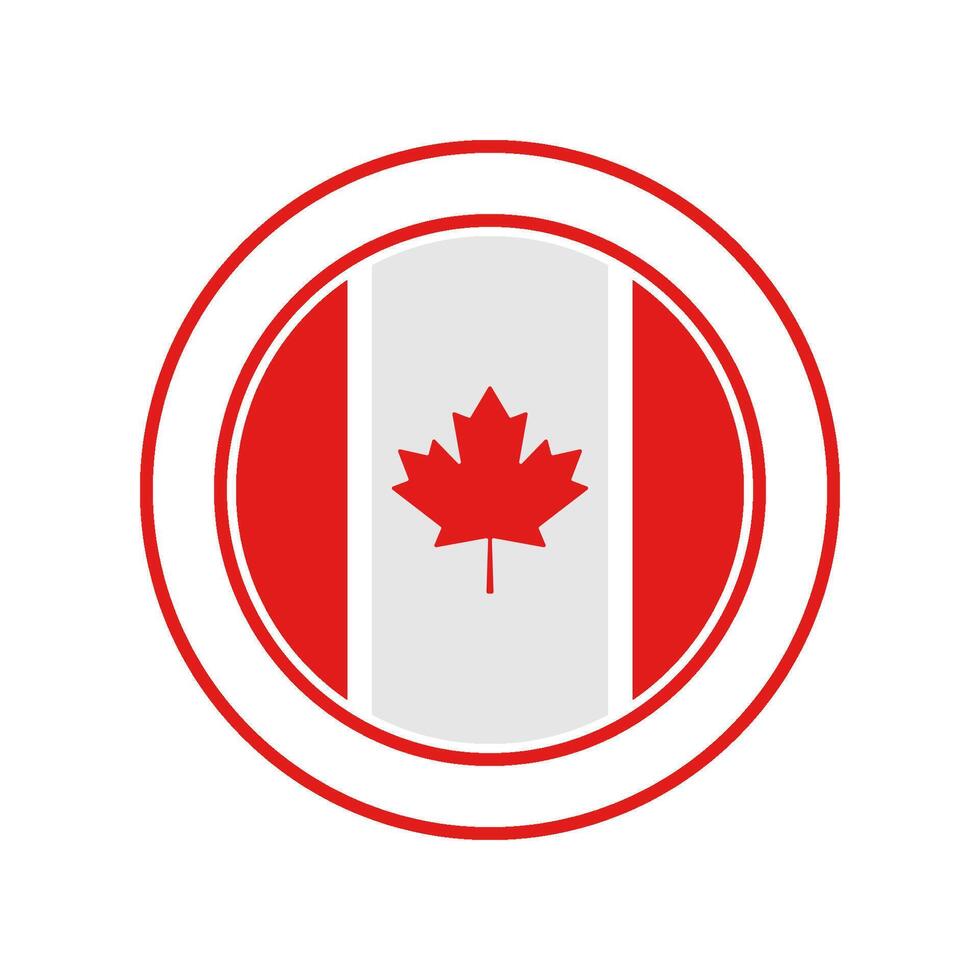 Maple leaf logo, Canada national flag design vector